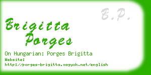 brigitta porges business card